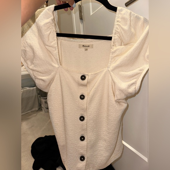 Madewell, size small, off the shoulder button shirt. Super cute, comfy, great c - Picture 5 of 7